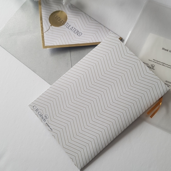 2 pcs C R Gibson Luxury Card Congratulations (1 Card with Envelope) - Picture 10 of 14